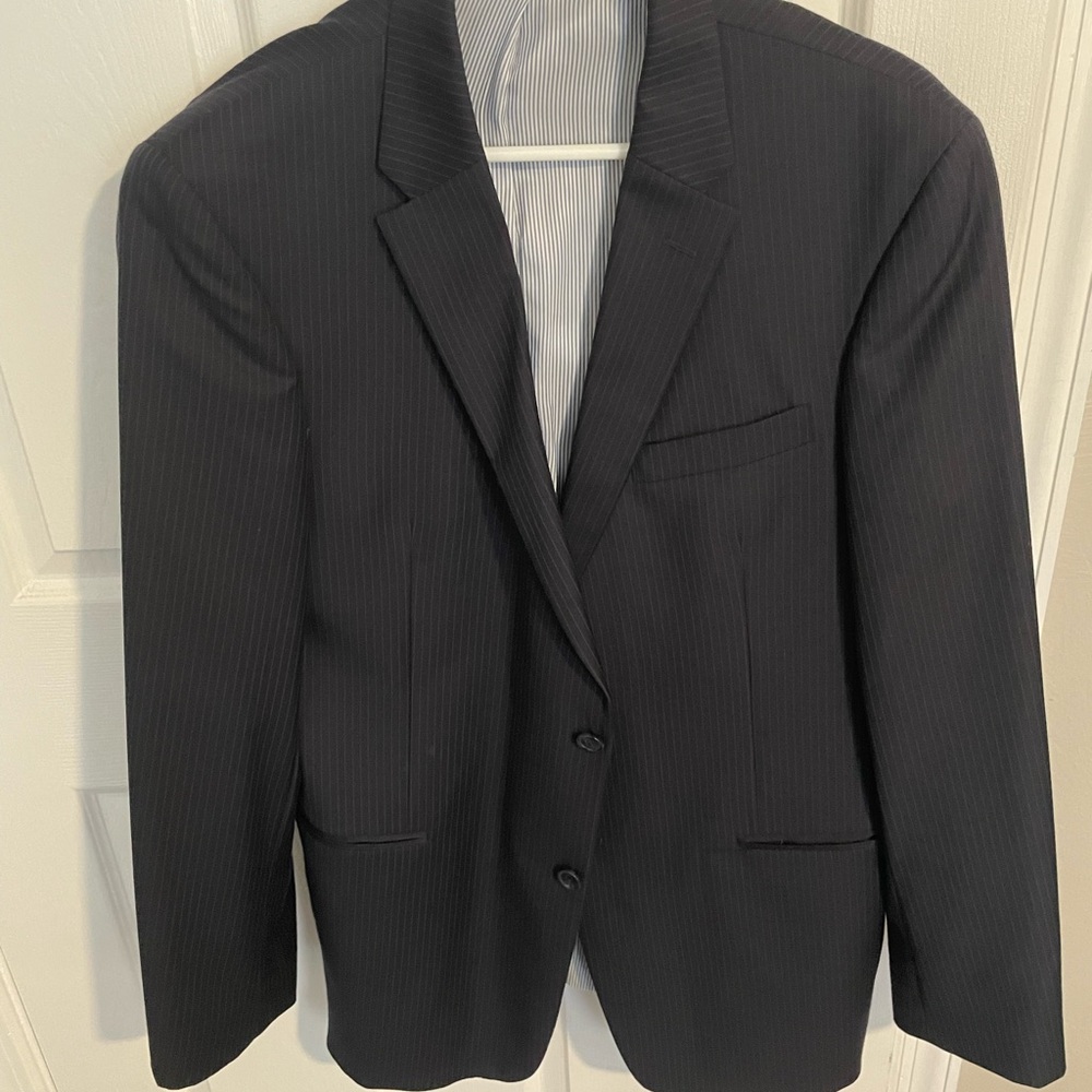 Men's Deep Navy Pinstripe Jacket